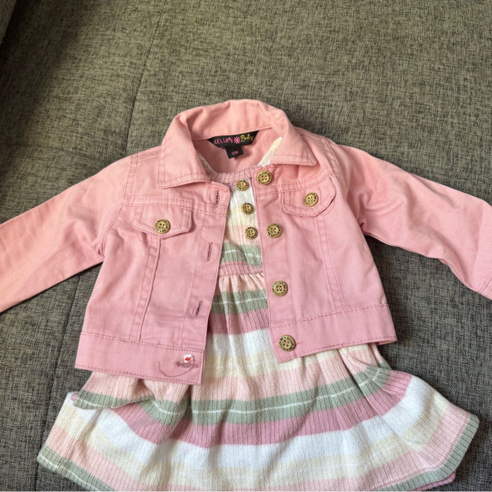 dELiA*s Light Pink Button-Up Jacket